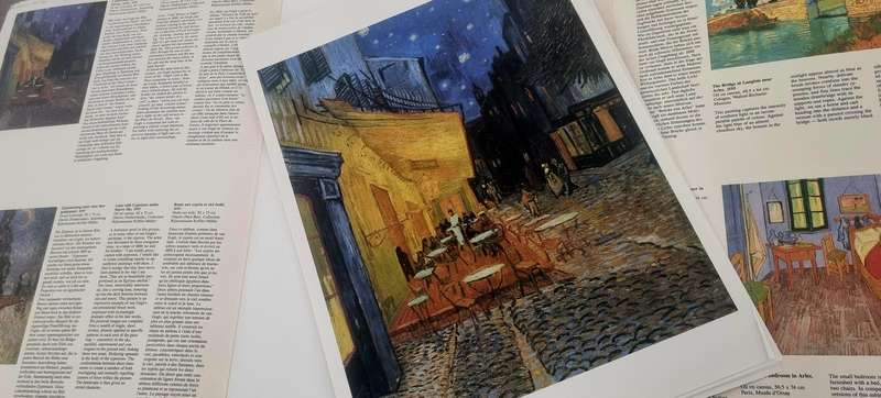 POSTER BOOK FROM VINCENT VAN GOGH MUSEUM AND CALENDAR PRINTS