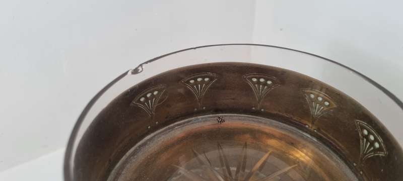 Antique Art Nouveau Footed Brass Basket Relish Dish