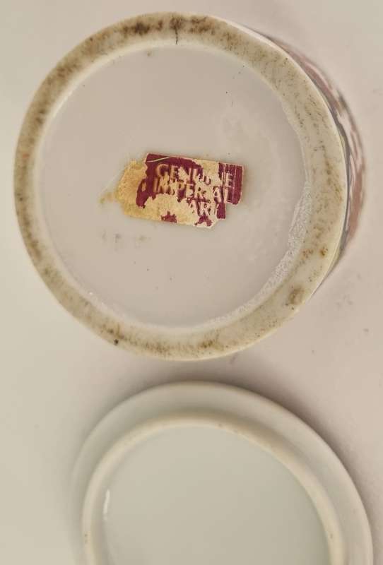GENUINE JAPANESE IMPERIAL IMARI TRINKET PORCELAIN JAR