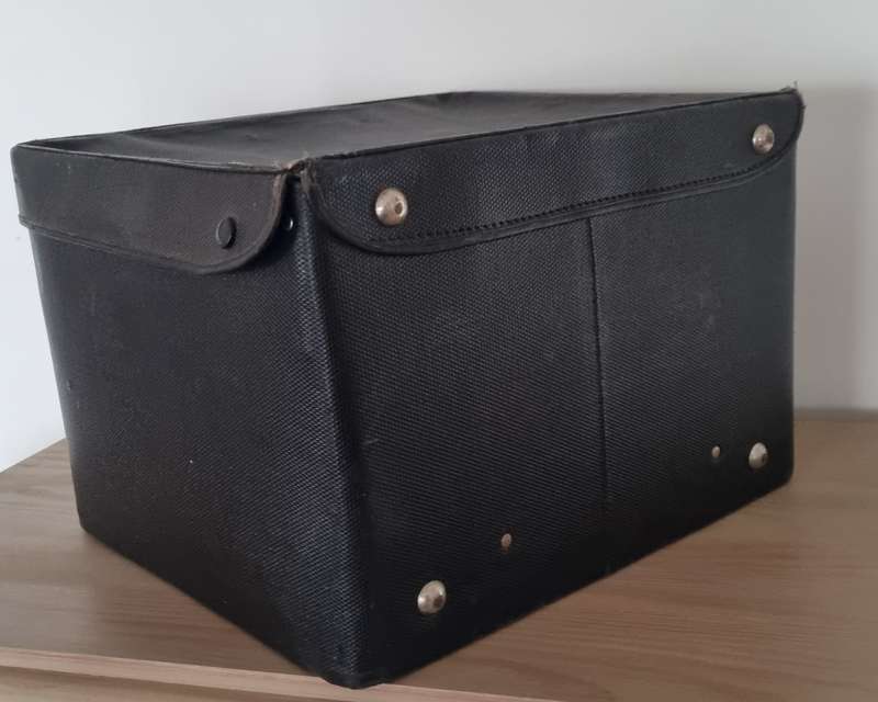 Large Black Double Size Hat Box Luggage Suitcase