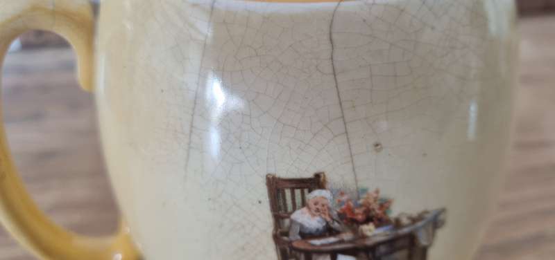L & Sons Hanley English Ware "Darby and Joan" Pottery Ceramic Jug
