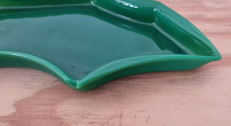 Green Opaline glass dishs/inserts, for condiments, nuts, candy, etc.