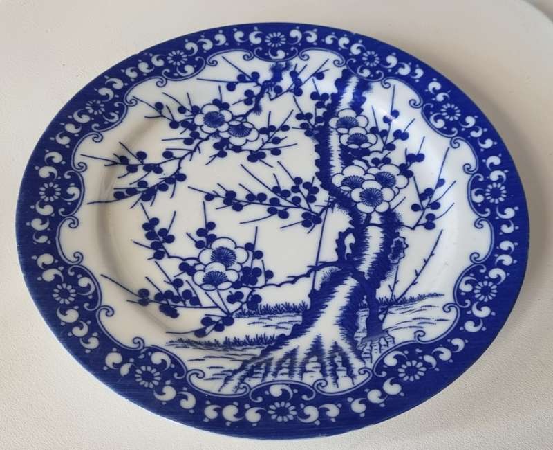 Blue and White Cherry Blossom Gustav Maus Solingen