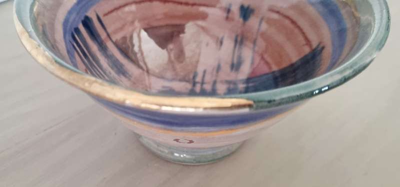 South African Artist Clementina van der Walt Ceramic Pottery Handpainted Bowl