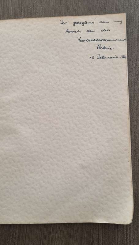 The Voortrekker Monument Pretoria 1955 Soft cover Booklet