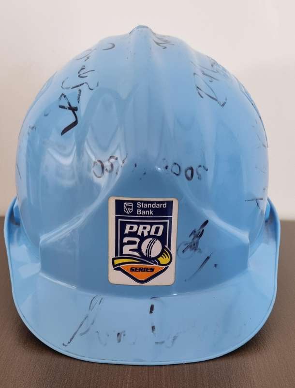 Standard Bank Pro 20 Cricket ORGINAL SIGNED helmet
