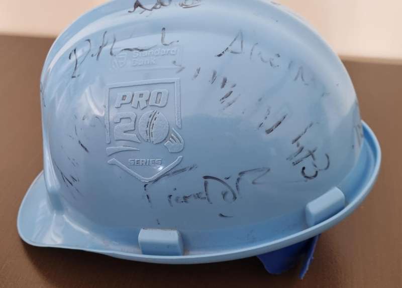 Standard Bank Pro 20 Cricket ORGINAL SIGNED helmet