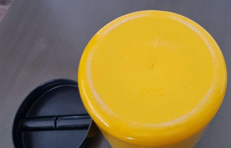Vintage Bodum Yellow and Black Ice Bucket, Switzerland 1980s