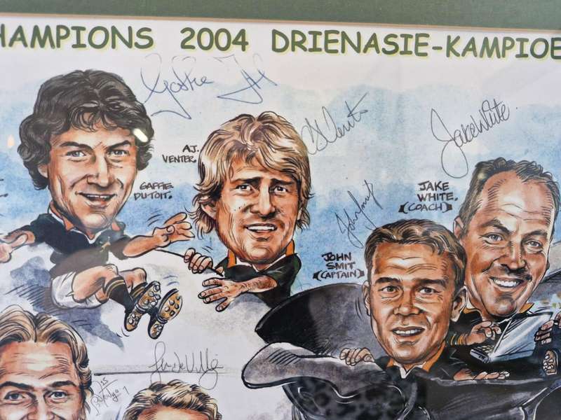 RARE 2004 Springbok Tri-Nations Squad Signed Entire Springbok squad incl Jake White