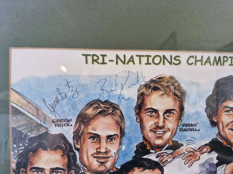 RARE 2004 Springbok Tri-Nations Squad Signed Entire Springbok squad incl Jake White