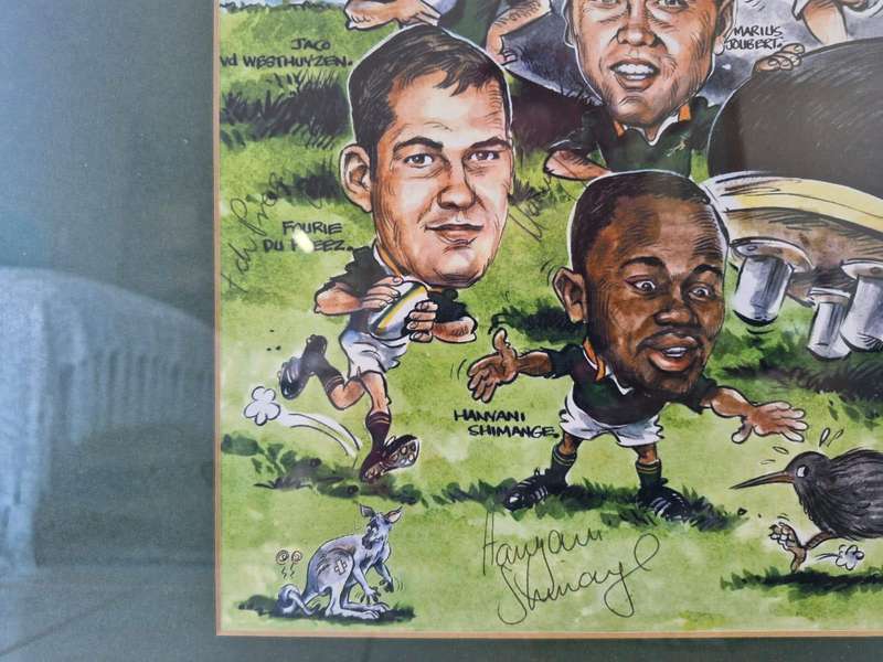 RARE 2004 Springbok Tri-Nations Squad Signed Entire Springbok squad incl Jake White