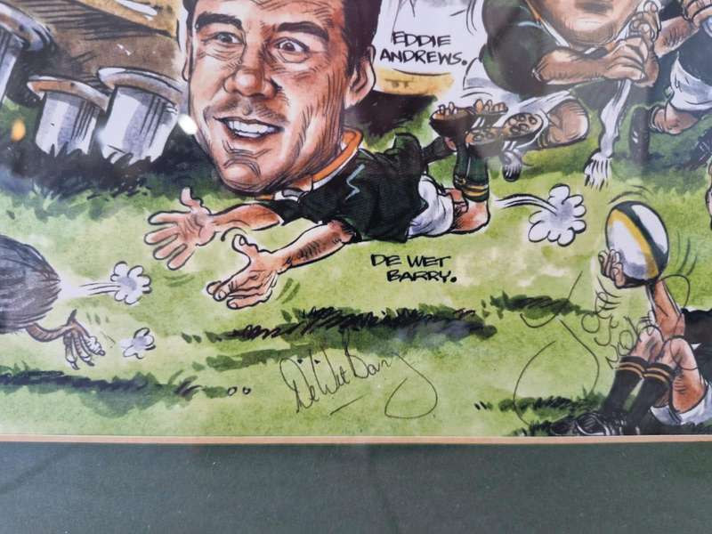 RARE 2004 Springbok Tri-Nations Squad Signed Entire Springbok squad incl Jake White