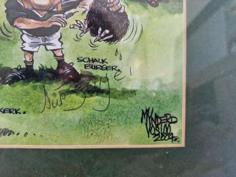 RARE 2004 Springbok Tri-Nations Squad Signed Entire Springbok squad incl Jake White