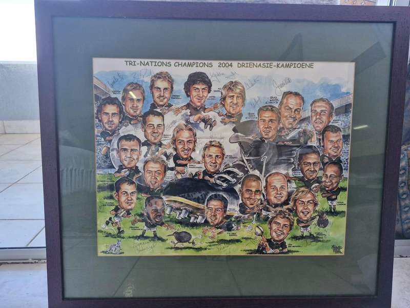 RARE 2004 Springbok Tri-Nations Squad Signed Entire Springbok squad incl Jake White