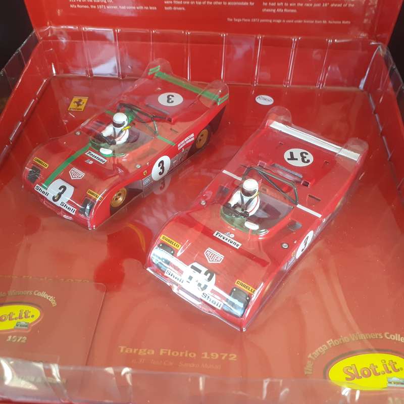 Slot-it KW01 Ferrari 312PB Targa Florio Winner 1972 - Twin Car Set Ltd Edition no.0144 of only 4000.