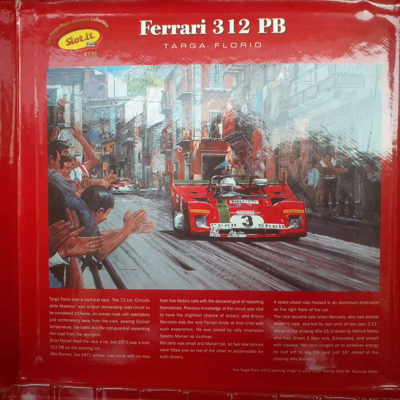 Slot-it KW01 Ferrari 312PB Targa Florio Winner 1972 - Twin Car Set Ltd Edition no.0144 of only 4000.
