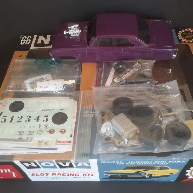 AMT '66 Chevy Nova Super Stock Slot Racing Kit Boxed