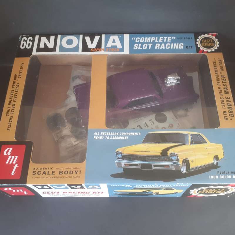 AMT '66 Chevy Nova Super Stock Slot Racing Kit Boxed