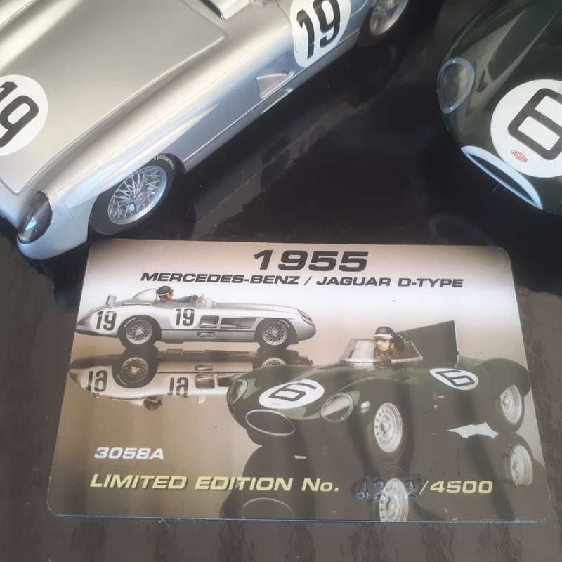 Scalextric C3058A 1955 Mercedes Benz 300 SLR and Jaguar D-Type Ltd Edition no.4242 of only 4500 prod