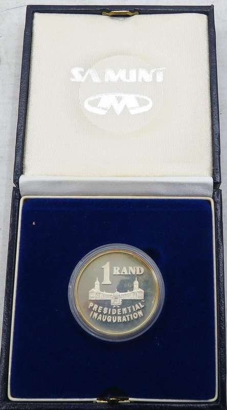 1994 Republic of South Africa Silver Proof R1 encapsulated as issued and in SAM Box-3 Available