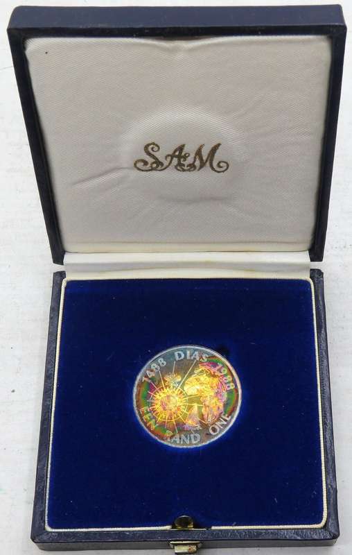 1988 Republic of South Africa "Dias" Proof R1  in SAM Box-Spectacular toning