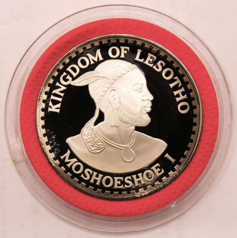 3x 1980 1 Ounce Silver Lesotho 50 Maloti Proof  Cameos  in original box of issue mintage 1400