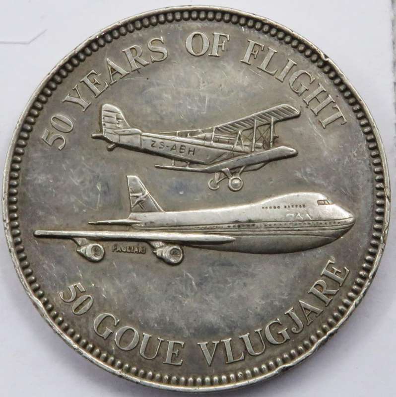 South African Airways 1934-1985 50 yrs of flight 1 Ounce 925 Medallion