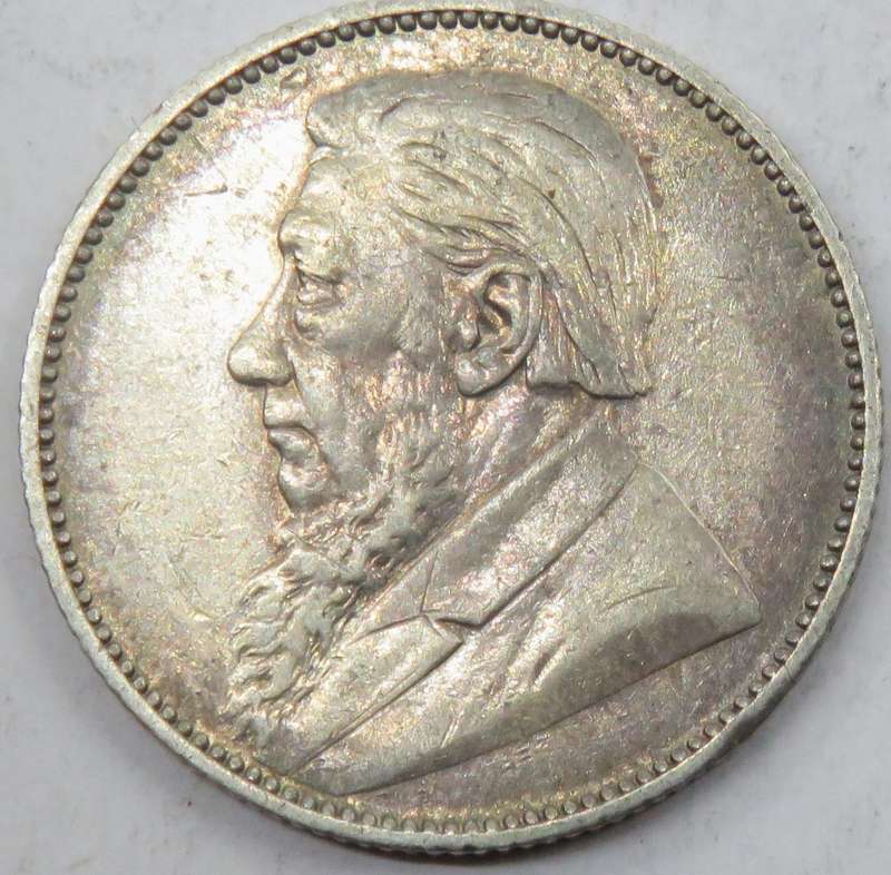 1895 ZAR  Shilling-Attractively toned key date ZAR shilling