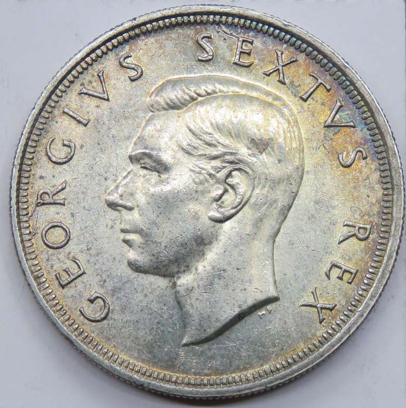 1949 Union of South Africa 5 Shillings-UNC nice toning