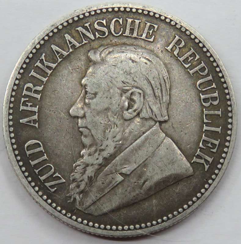 1892 ZAR  Shilling 2 1/2 Shillings-Nice example first year of issue ZArescheduled 12/8