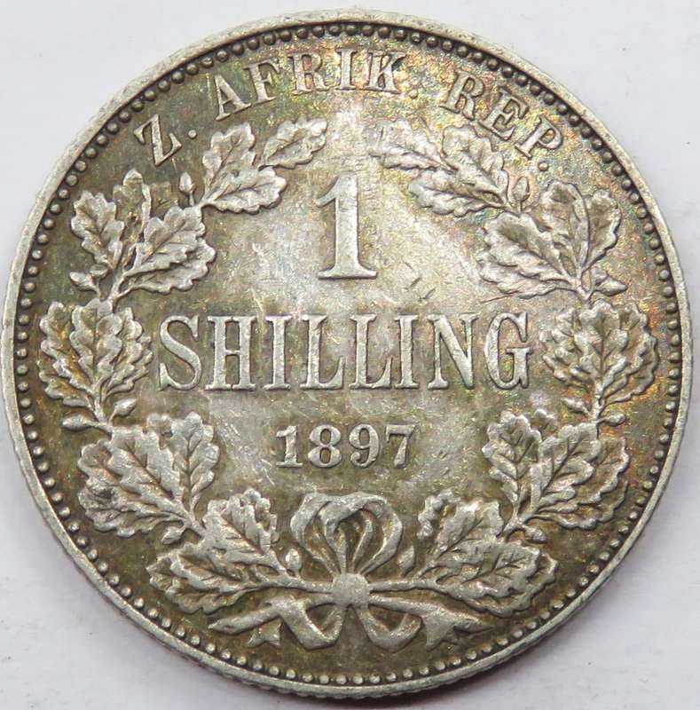 1897 ZAR  Shilling-High grade attractively toned rescheduled 12/8