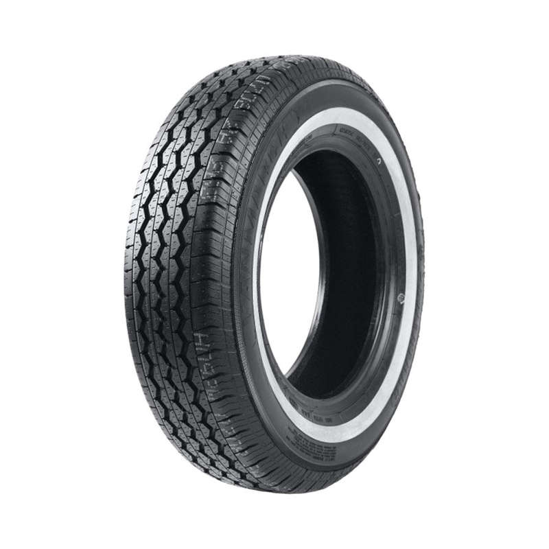 195R15 Powertrac Vanmarch 106/104R White Wall Tyres