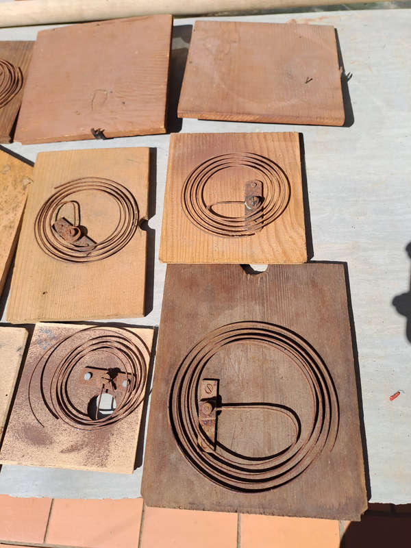 Job lot Cuckoo clock back plates with springs