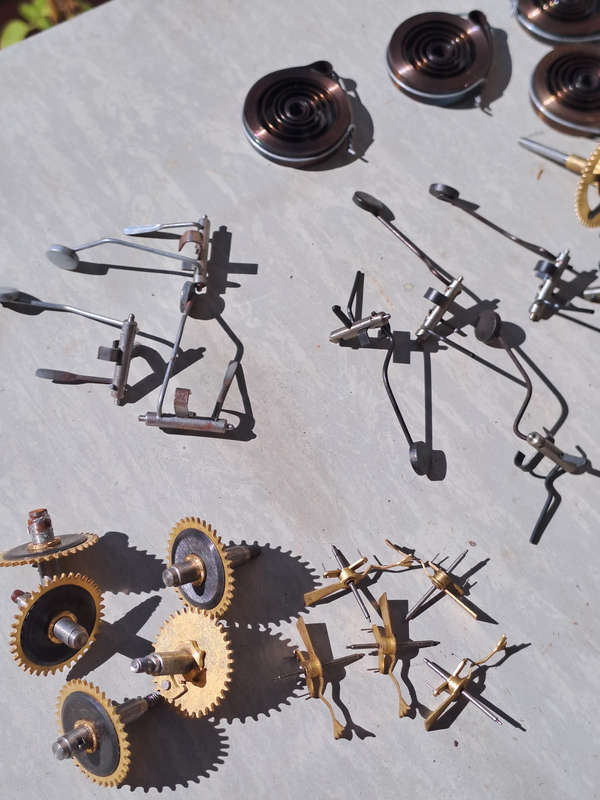 Job lot of new clock spares