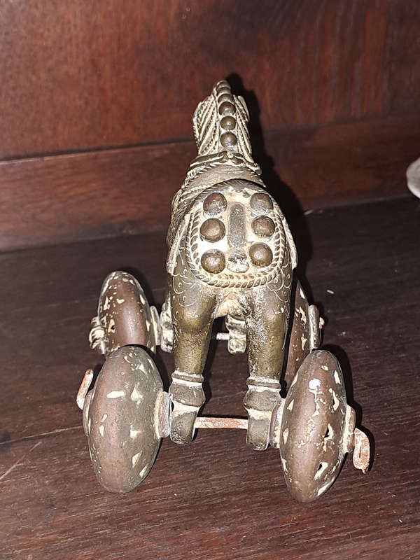 Antique Bronze temple toy horse hand made