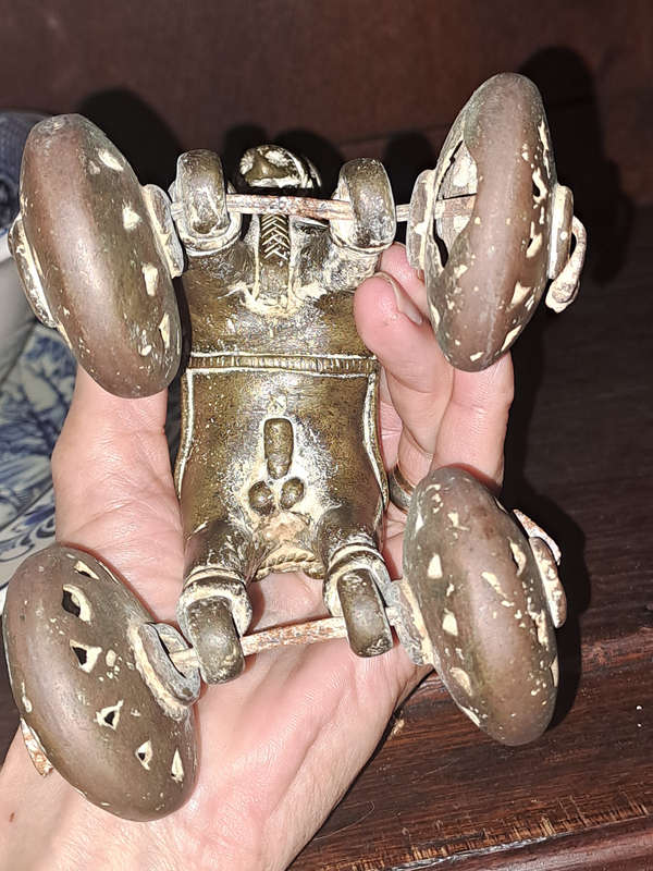 Antique Bronze temple toy horse hand made