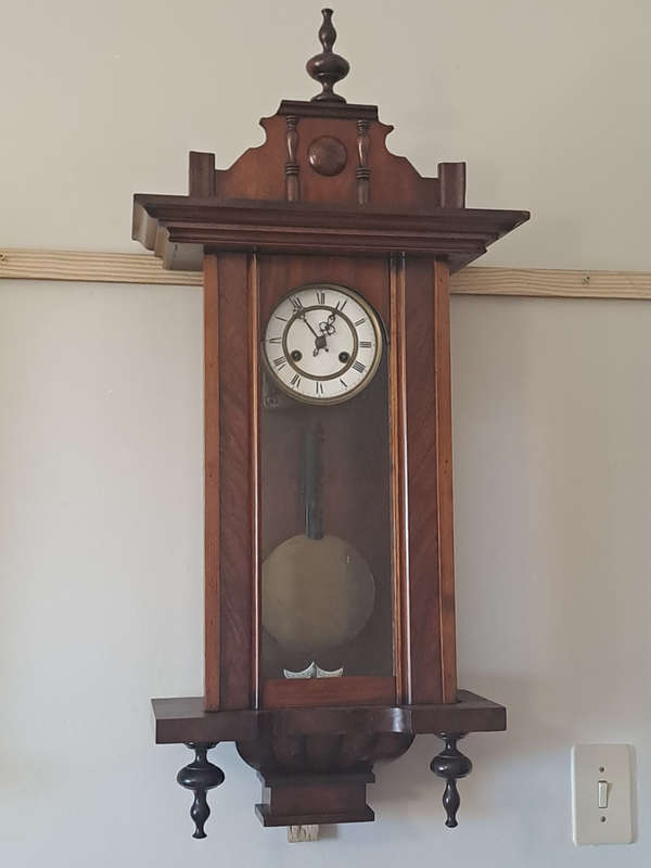 Large wooden ornate wall clock