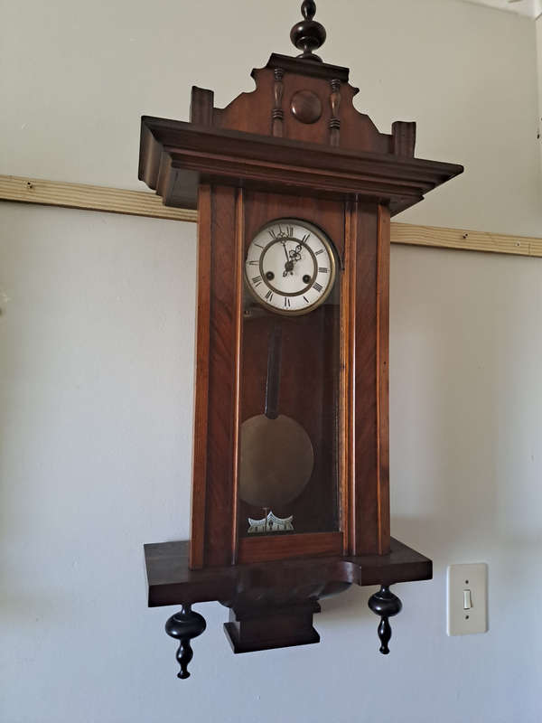Large wooden ornate wall clock