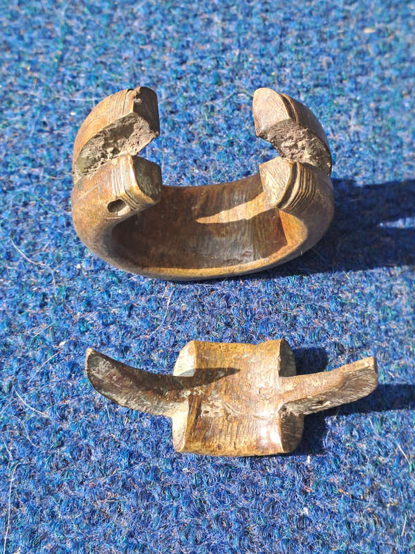 RARE Old Tuareg Fulani slave bracelet/Coin - bronze - Mali/Niger  Africa REDUCED