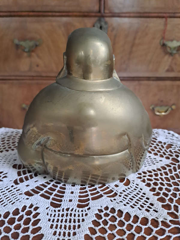 Large antique laughing Buddha Feng Shui Hallmarked