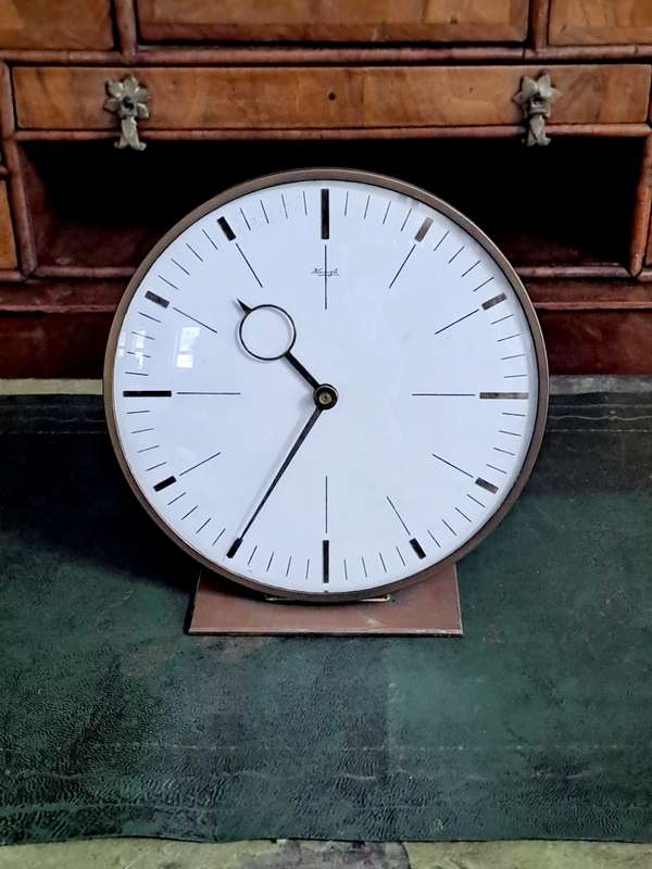 Keinzle brass desk clock mechanical