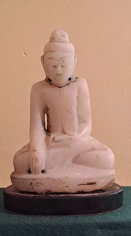 Burmese/mYANMAR EARLY 19TH CENTURY Alabaster Carved Shan Buddah Statue