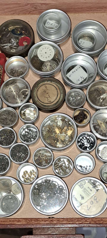 Draw full of vintage watch spares various see pictures REDUCED