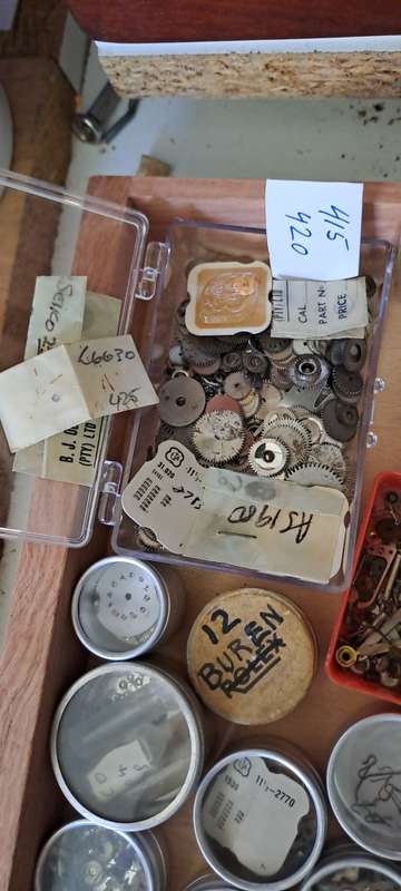 Draw full of vintage watch spares various see pictures REDUCED