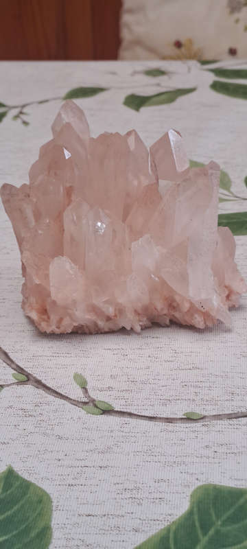 pink Himalayan quartz cluster.  Connection, Universal Love, Clarity Awareness