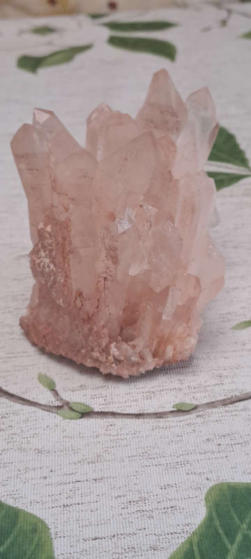 pink Himalayan quartz cluster.  Connection, Universal Love, Clarity Awareness