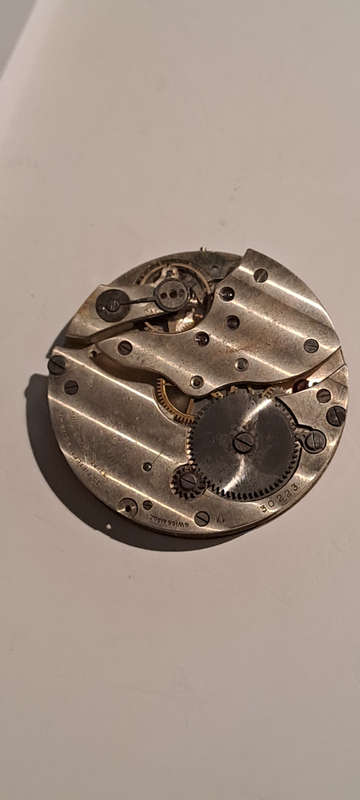Lrg Swiss pocket watch movement working