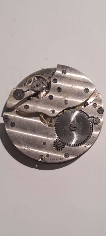 Lrg Swiss pocket watch movement working