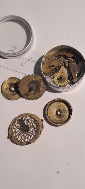 French Breguet pocket watch movement for spares or repairs