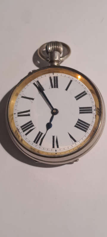 over sized Systeme Roskopf pocket watch complete